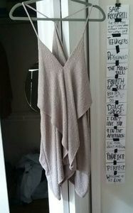 UK2LA Low Cut Dress Textured Dark Beige